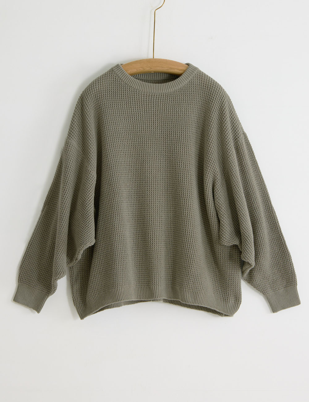 綿起毛ワッフル　プルオーバー蟒草（うわばみそう）
									