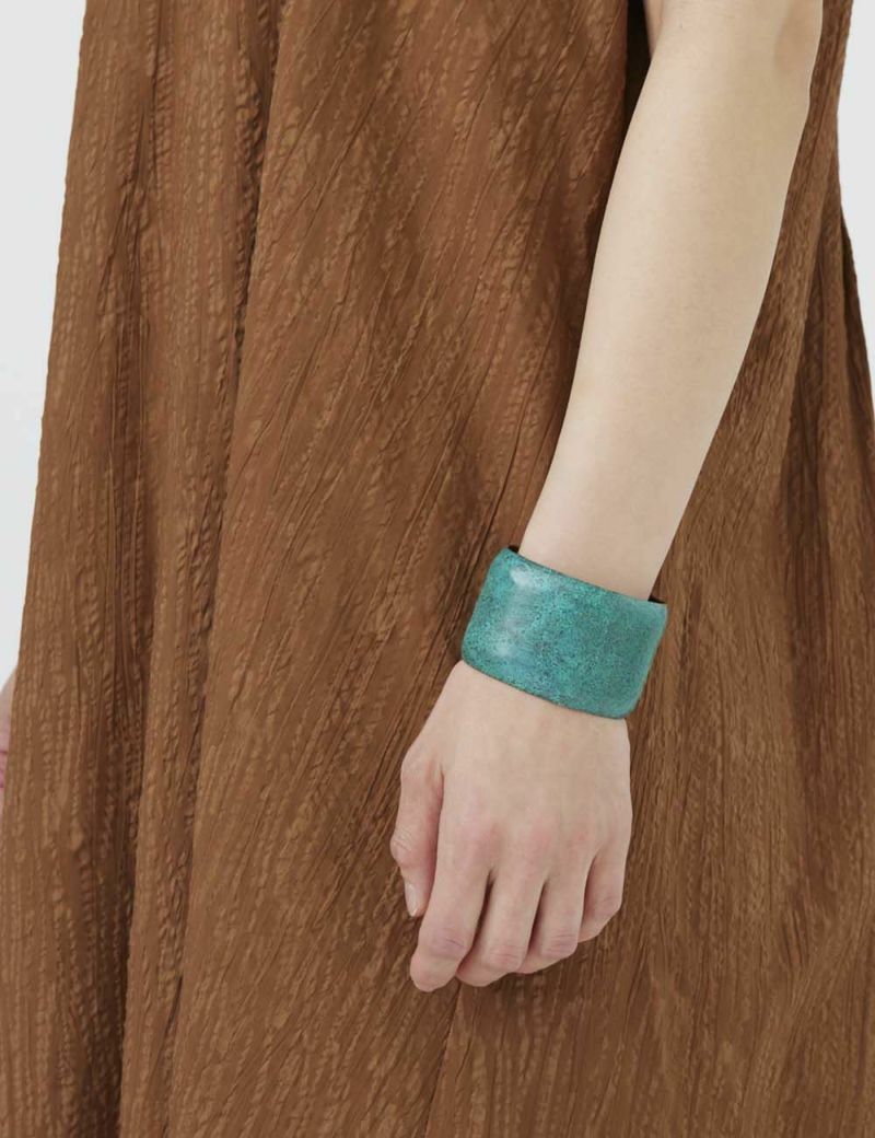  斑紋バングル太緑｜Bijoux Kei