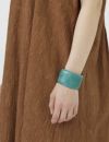  斑紋バングル太緑｜Bijoux Kei