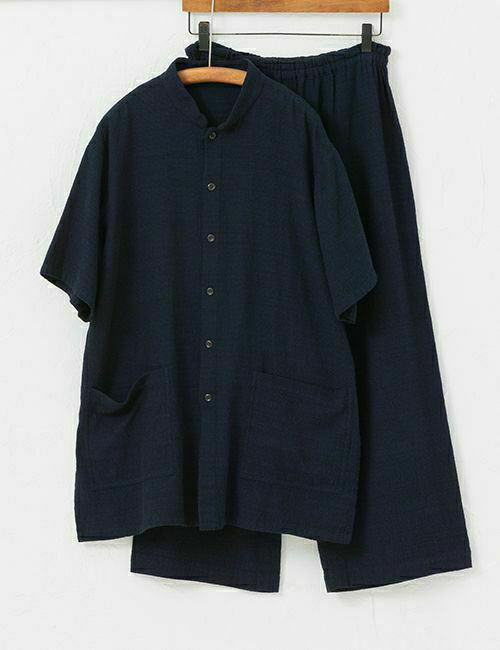 逆スラブパナマ織り 半袖パジャマセット | 石見銀山 群言堂オンライン