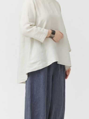 群言堂 里山パレット 麻ブラウス リネンパレットラウンドブラウス | 石見銀山 群言堂オンラインストア