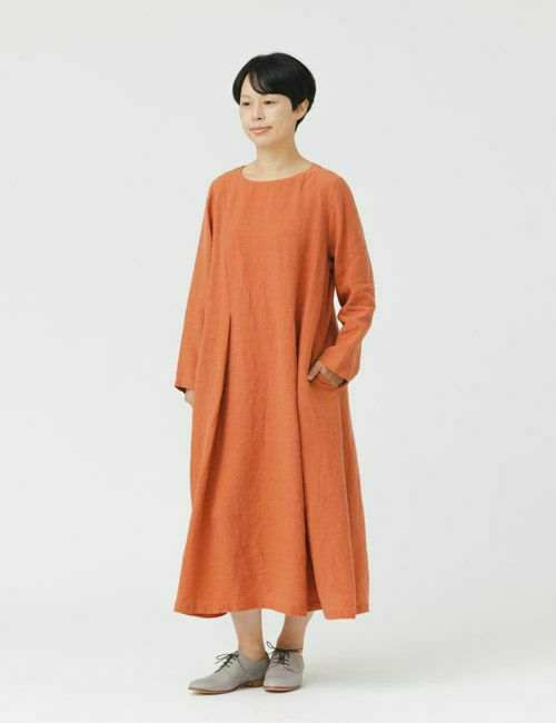 リネンワッシャー　リネンパレットワンピース
