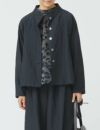 綿麻シルクシャンブレー　ジャケット大花独活（おおはなうど）