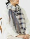 綿シルク変わり織ストール