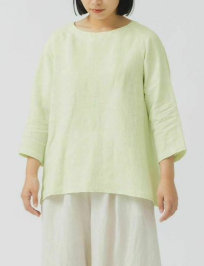 群言堂新品　里山パレット ローンブラウス　しらちゃ（ススキ） 里山パレット | 石見銀山 群言堂オンラインストア