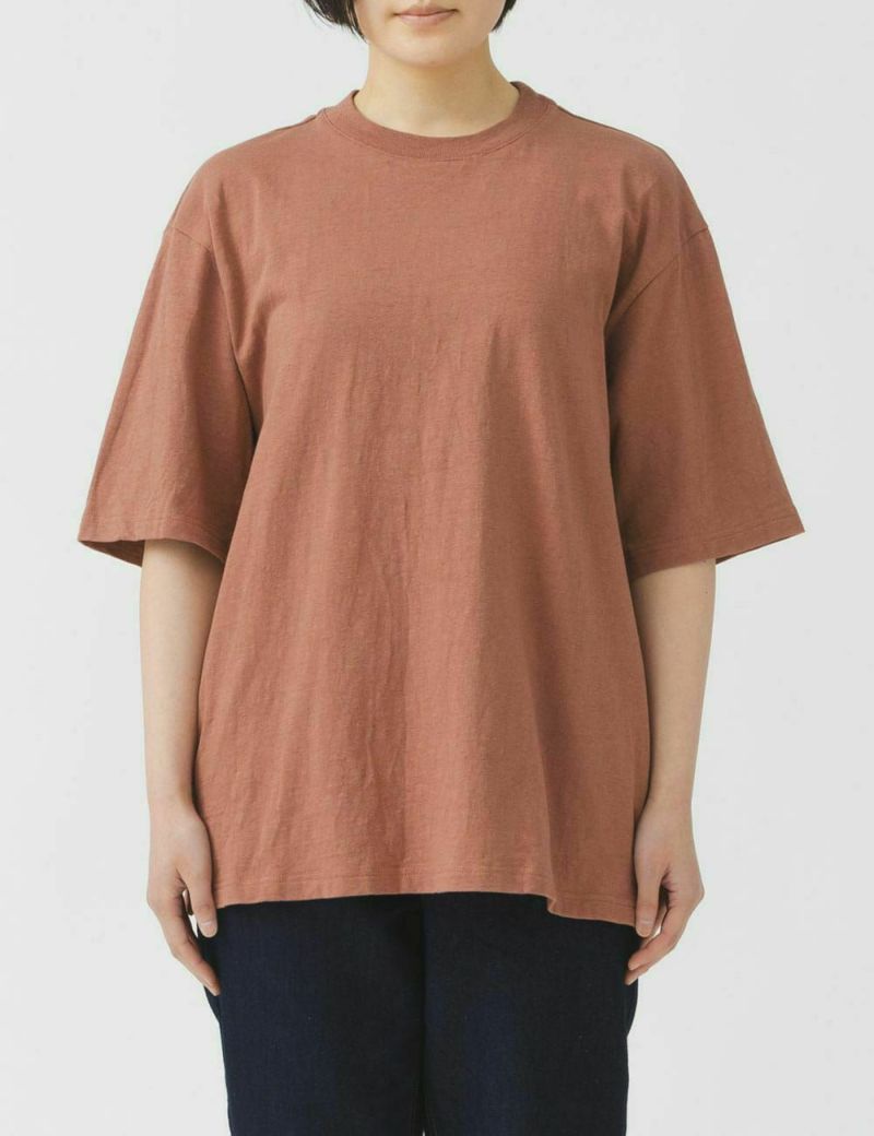 綿麻度詰天竺　パレットクルーネックTシャツ