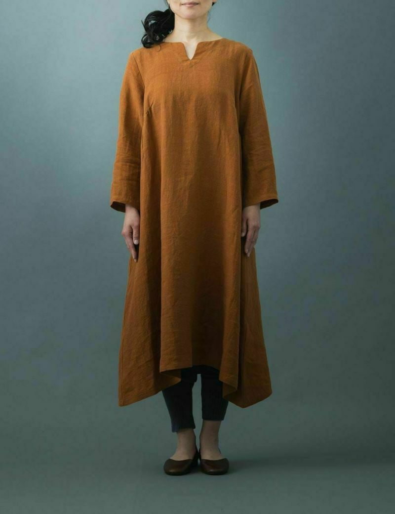 リネンパレットスキッパーワンピース