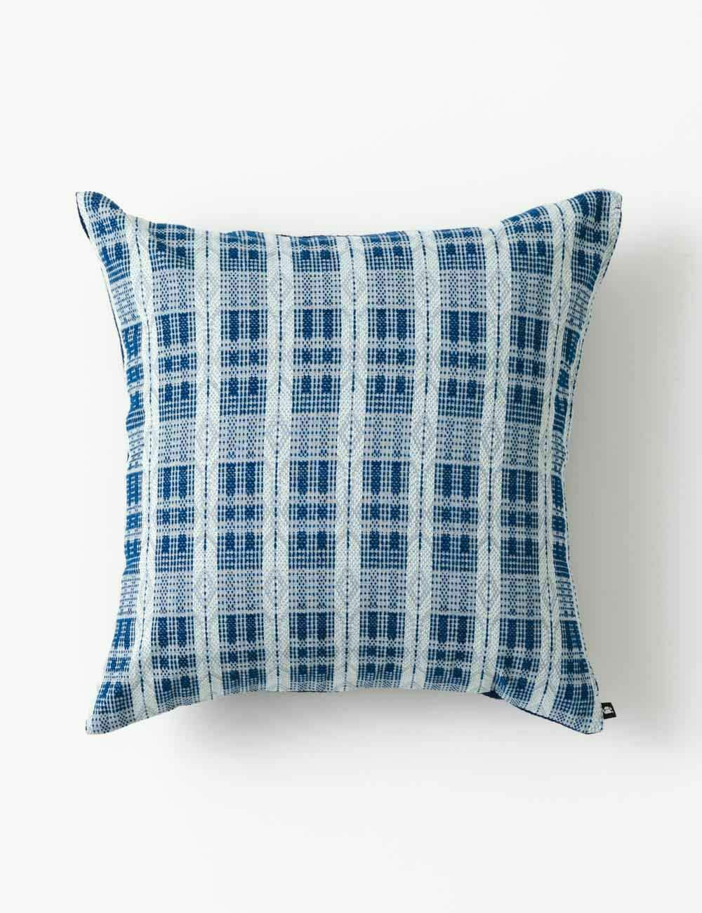 藍浅葱菱縞クッションカバー