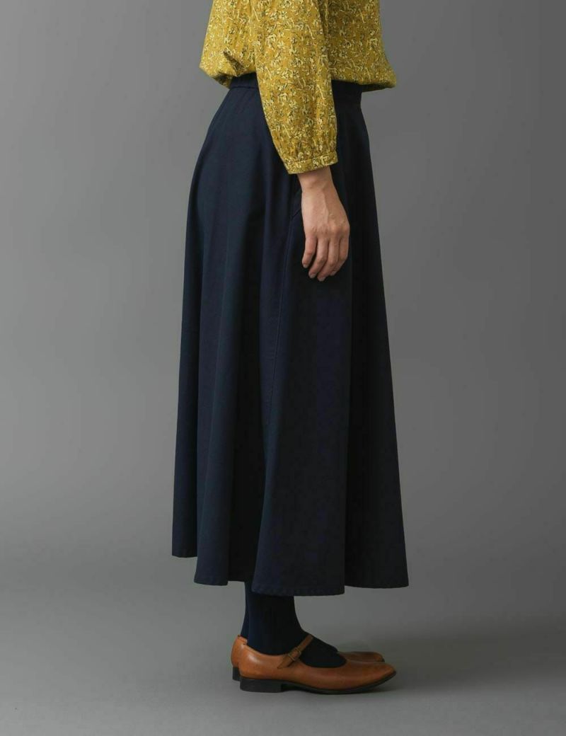 綿スラブ綾織スカート沢菊（さわぎく） | 石見銀山 群言堂オンラインストア