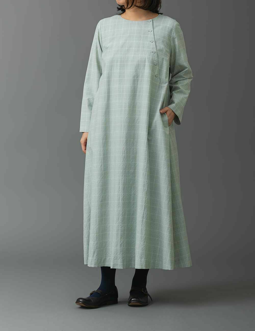 綿シルク透かしチェック ブラウス姫白根（ひめしろね） | 石見銀山 群