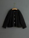 綿シルクストレッチプリーツ　ジャケット双葉葎（ふたばむぐら）