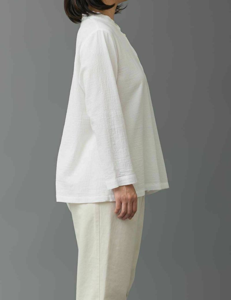 綿ボイル空羽格子ブラウス蓮華升麻（れんげしょうま） | 石見