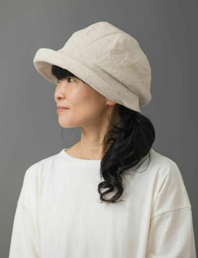 石見銀山　群言堂　登美　リネン　麻　手捺染花柄　日本製　プルオーバー　Tシャツ 石見銀山 群言堂 登美 リネンセットアップ シャツ ロング