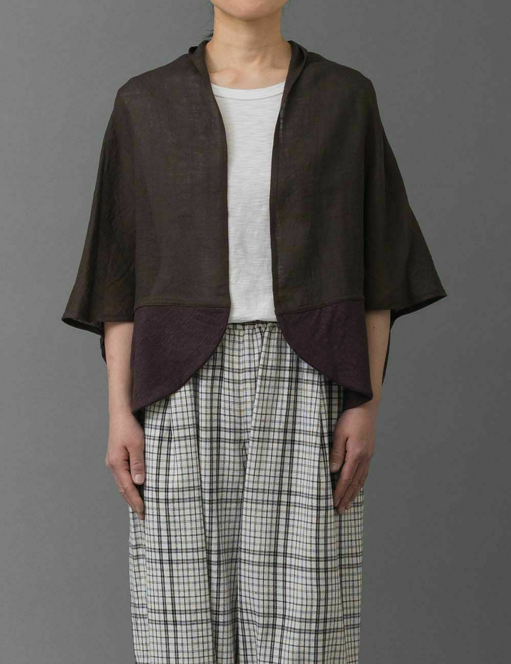 麻ガーゼストールブラウス