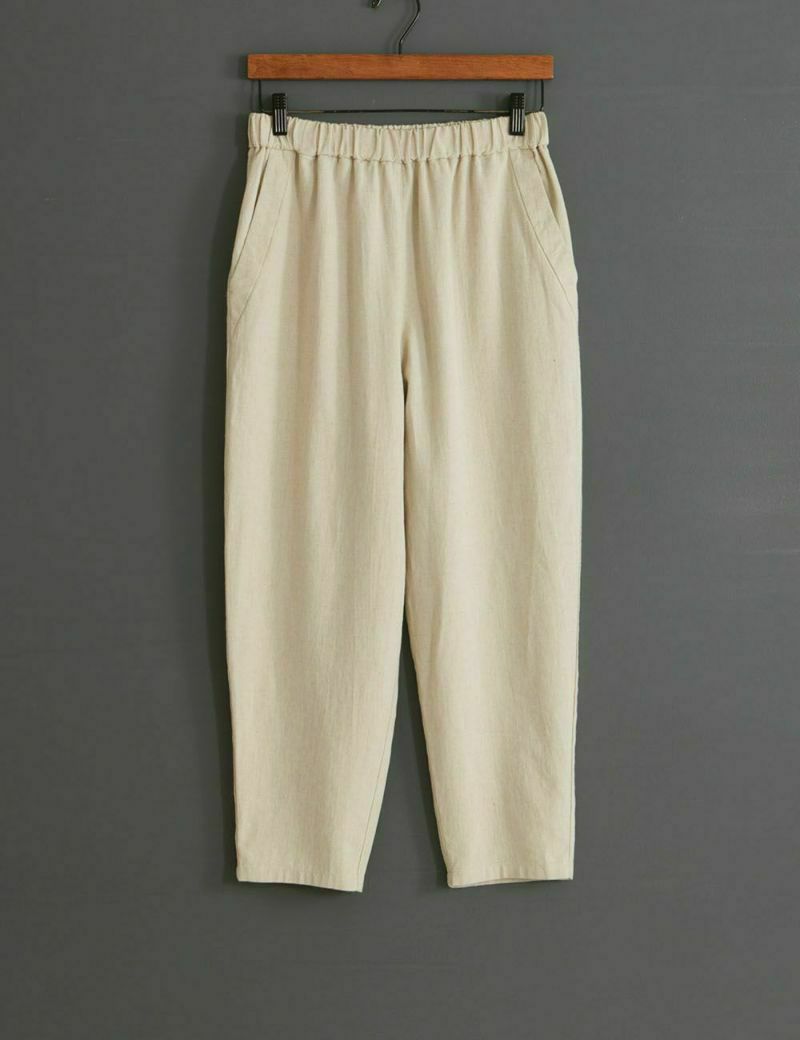 綿麻梨地織　パンツ木天蓼（またたび）