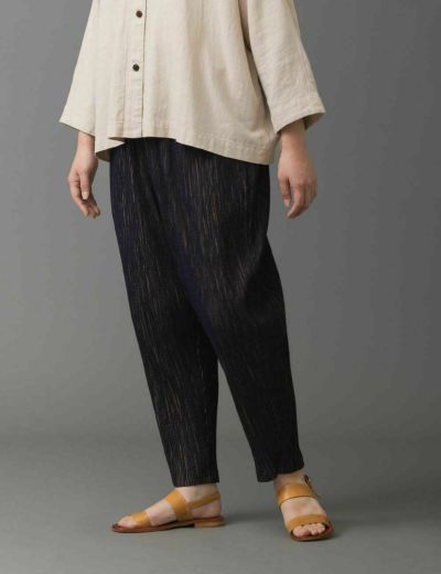 群言堂　美品　楊柳イージーパンツ 楊柳プリントパンツ竹の子（たけのこ） | 石見銀山 群言堂