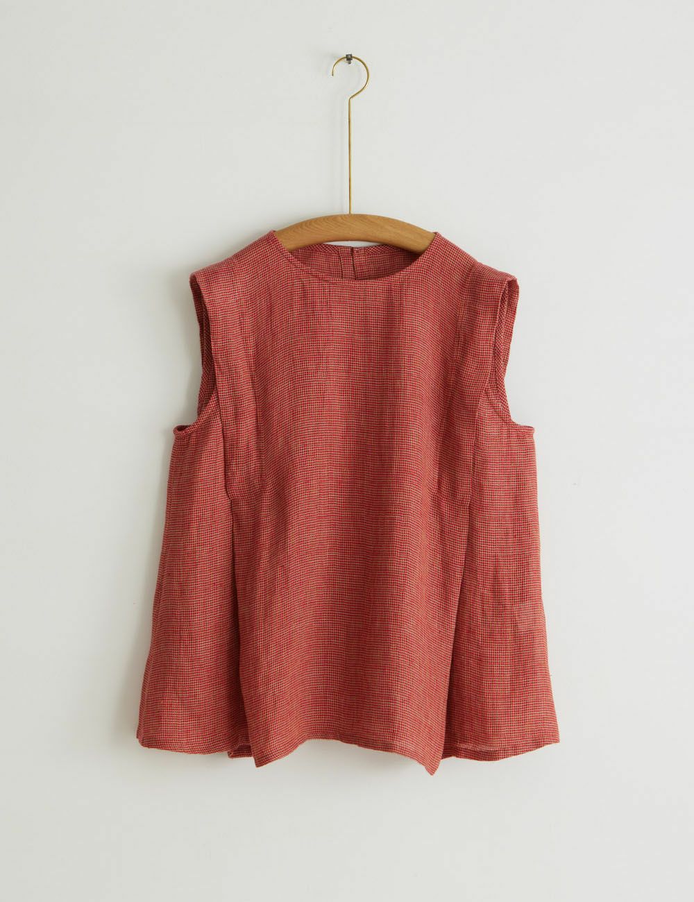 リネンパナマ織チェックプルオーバー立金花（りゅうきんか） | 石見