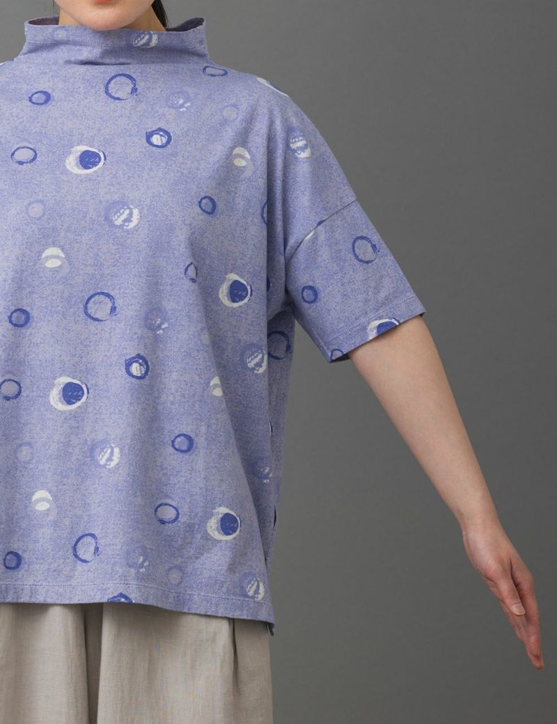 石見銀山　群言堂　登美　リネン　麻　手捺染花柄　日本製　プルオーバー　Tシャツ ラミーリネンクロシェ | 石見銀山 群言堂オンラインストア