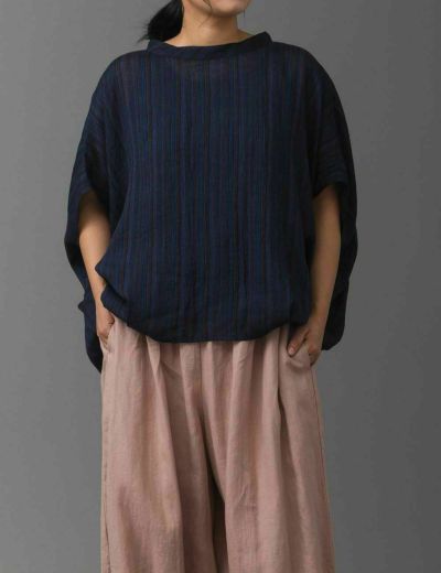 驚きの値段 群言堂登美もみほぐし麻チュニックぐんげんどう