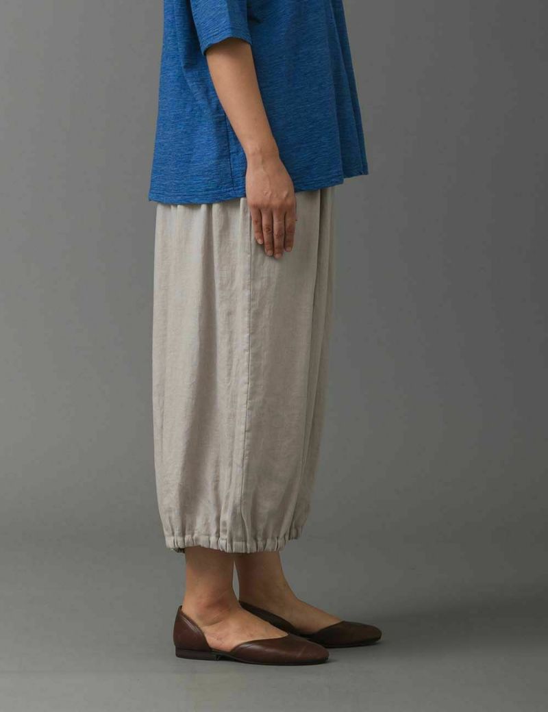 群言堂 根々 石見銀山生活文化研究所 リネン パンツ ブルー 系 群言堂 根々 石見銀山生活文化研究所 リネン パンツ ブルー 系