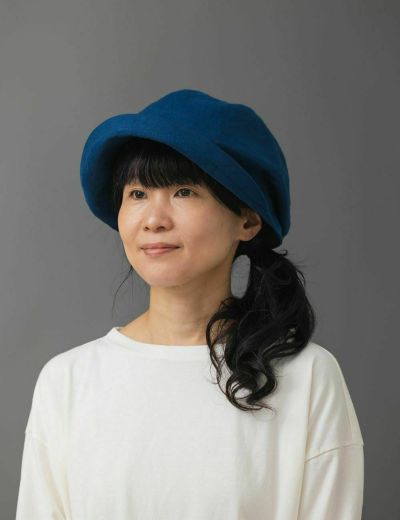 帽子 レディース ベレー帽 フェルト ウール混 洗える 抗菌防臭