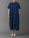 藍染しじら格子　ワンピース京鹿子（きょうかのこ）