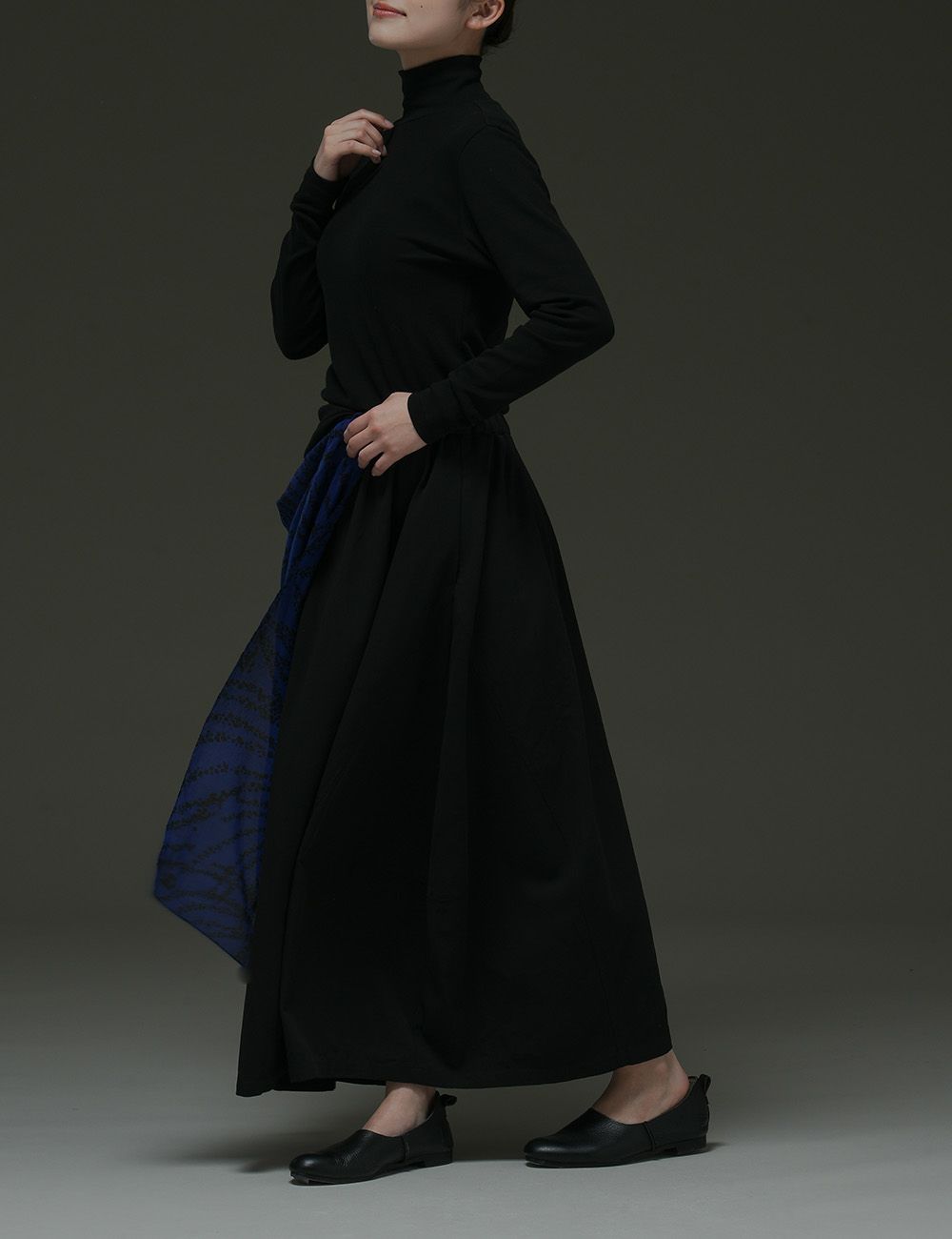 綿ボイルツイルスカート利根薊（とねあざみ）