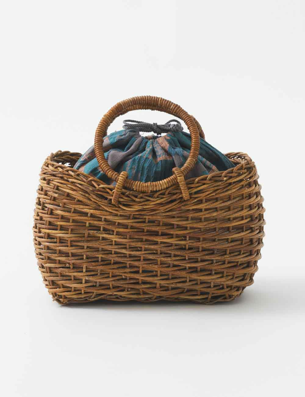 あけび蔓かごバッグ 妻胴張リング小