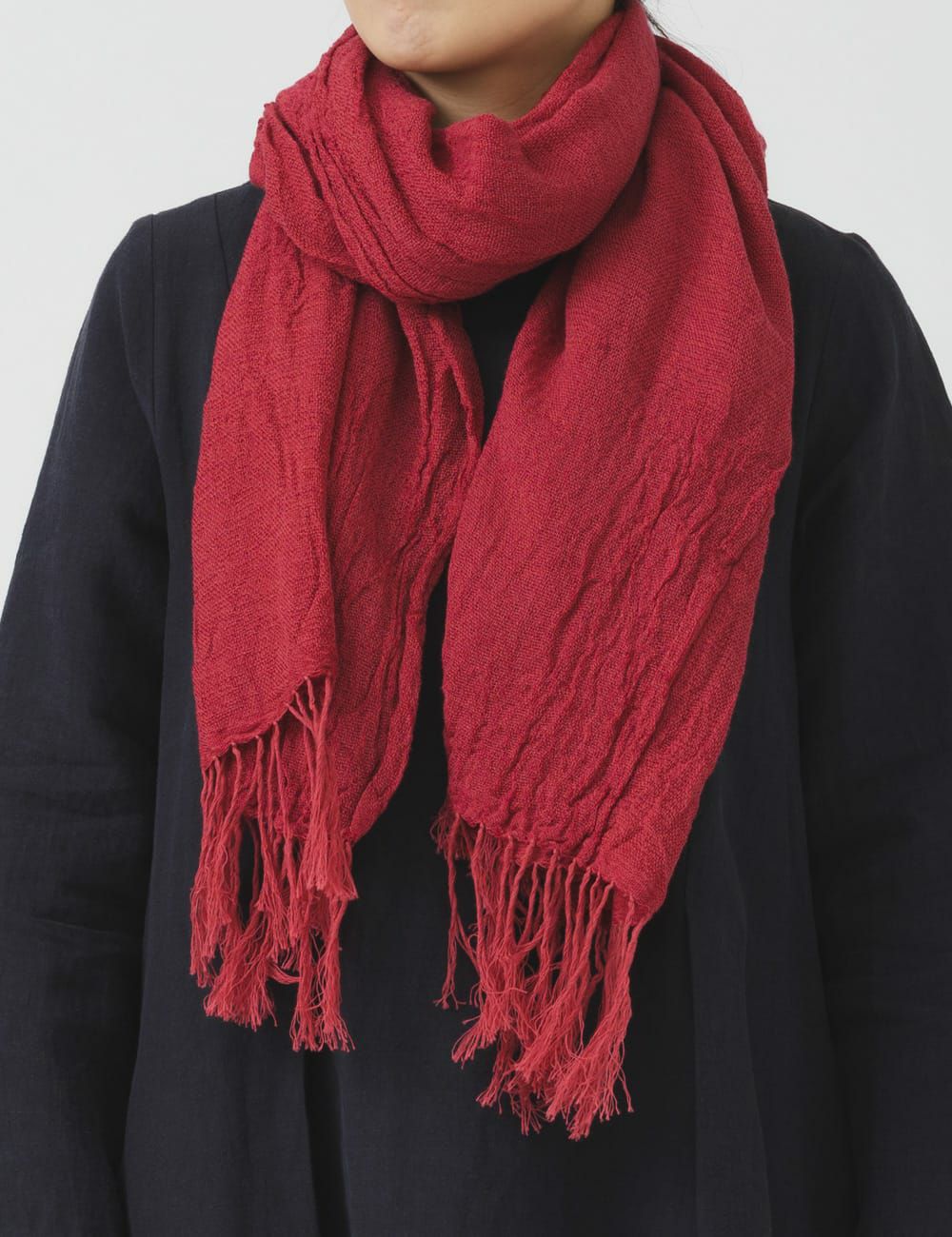 ウール混ウェービーショール