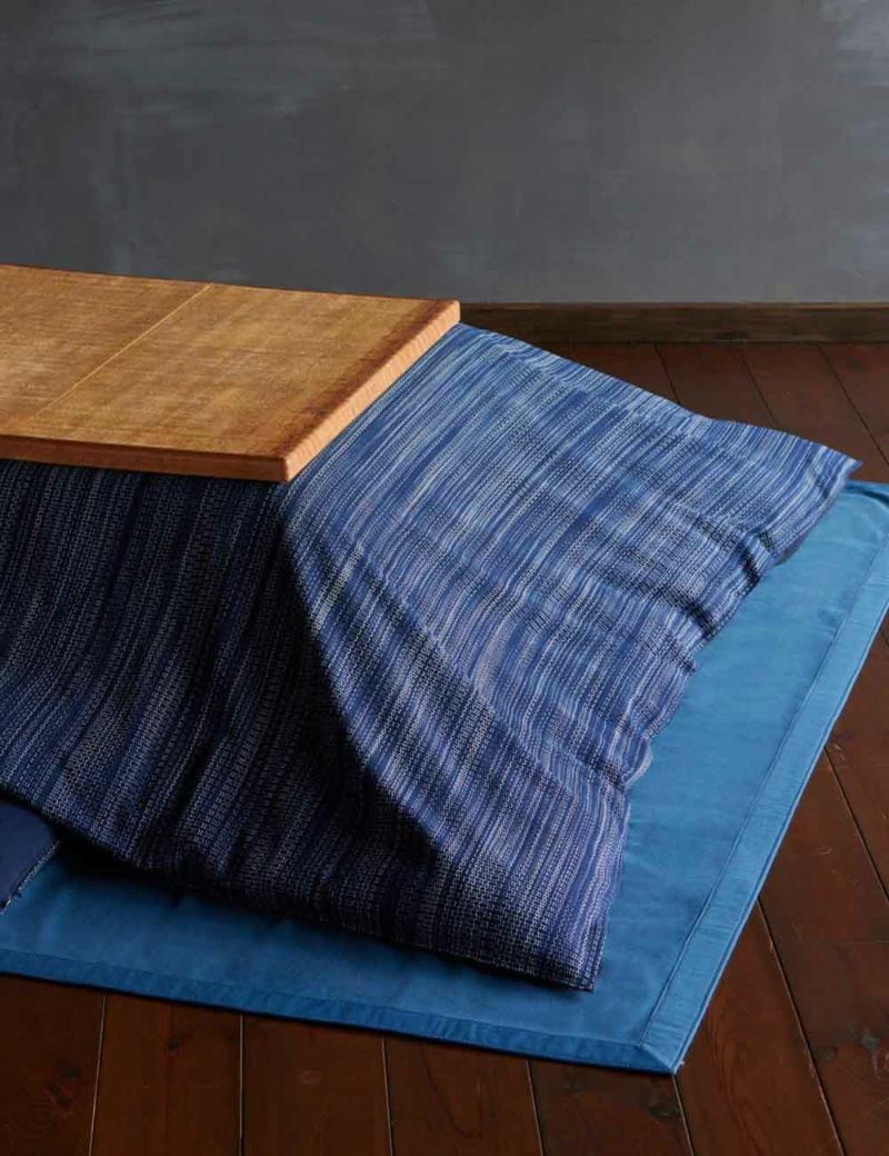 雨絣刺子コタツカバー