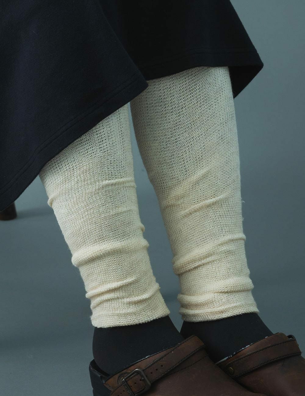 2重編みレッグウォーマー
