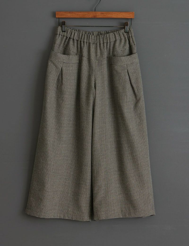 ウール綿千鳥格子パンツ薄荷（はっか） | 石見銀山 群言堂オンラインストア