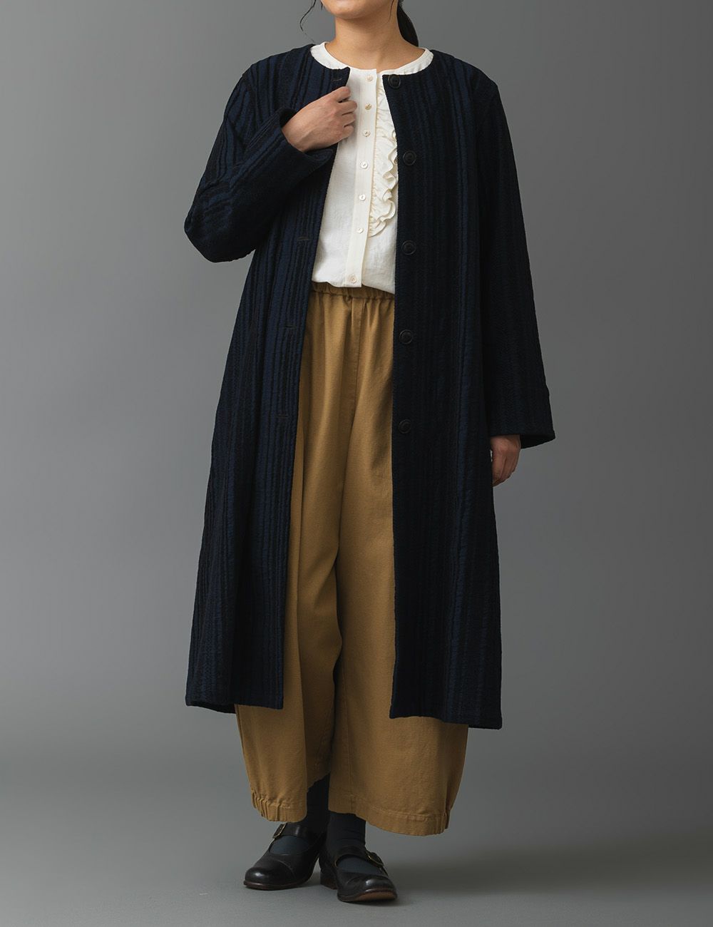 美品 登美 群言堂 コットン コート 石見銀山 美品 登美 群言堂 コットン コート 石見銀山