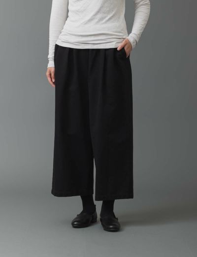 【美品】群言堂/登美　アシメトリ―ウールキュロットスカート/チャコールグレー 美品】群言堂/登美 アシメトリ―ウールキュロットスカート