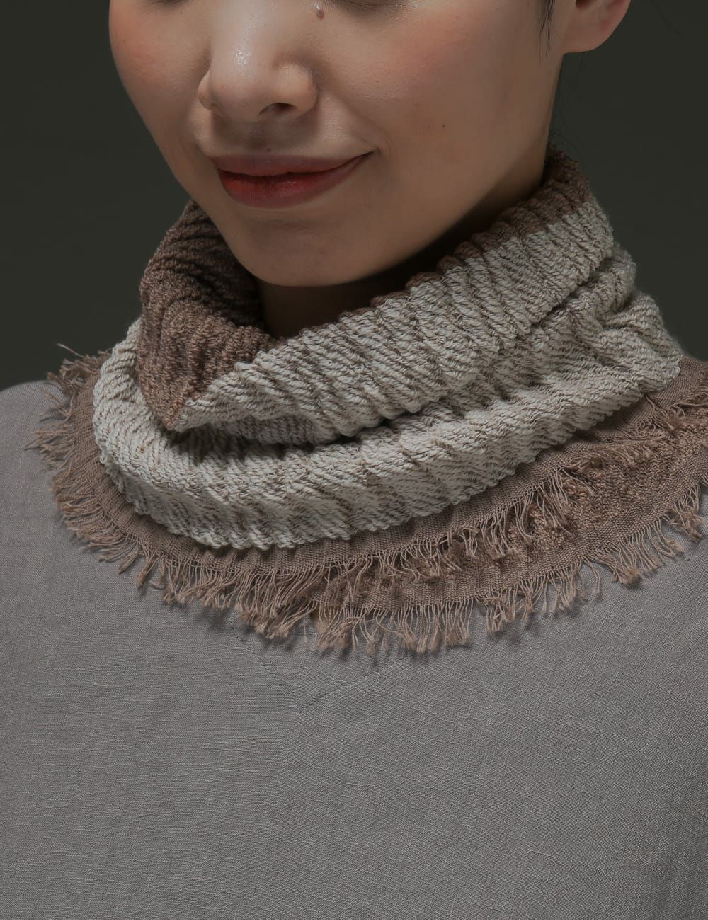 ツートンウールネックウォーマー