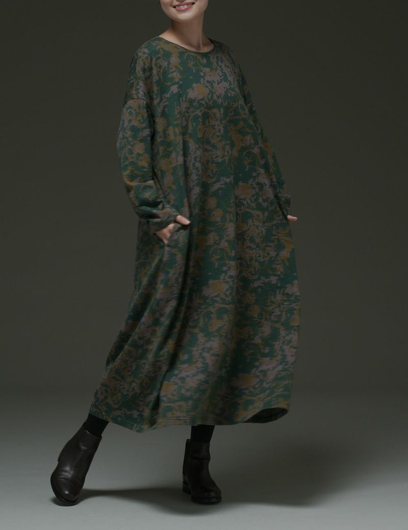 汀ジャガード　ワンピース熊谷草（くまがいそう）