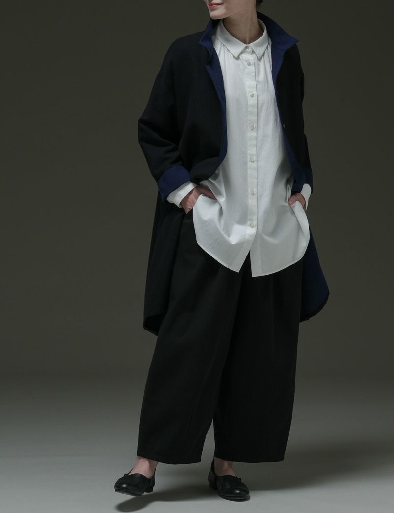 バイカラー二重織ブラウス筑紫萩（つくしはぎ）