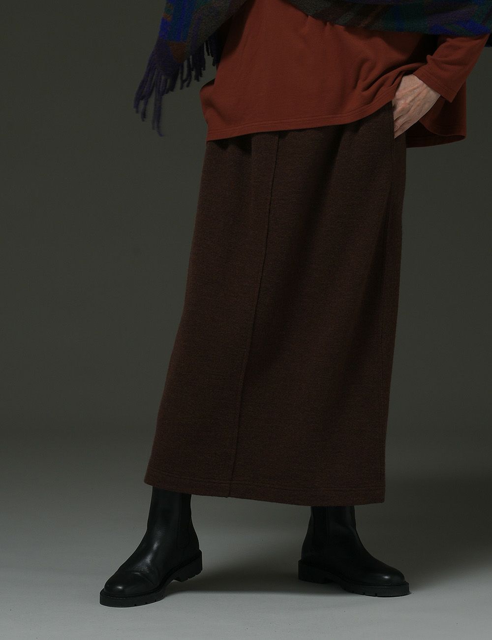 ウールトップクレータースカート女竹（めだけ）