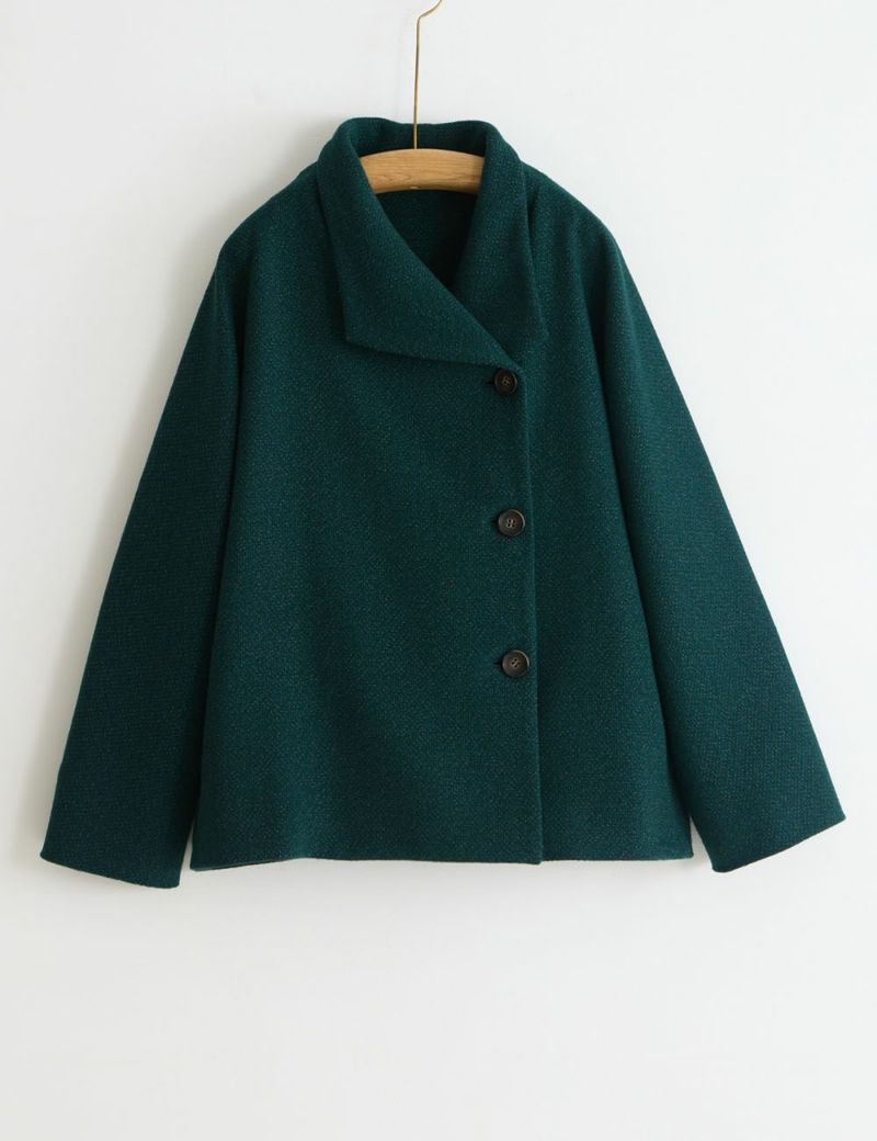 風呂敷包付き】綿ウール撚り杢ななこ織コート稗（ひえ） | 石見銀山 群