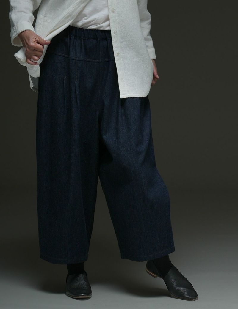デニム裏起毛パンツ胡麻（ごま） | 石見銀山 群言堂オンラインストア