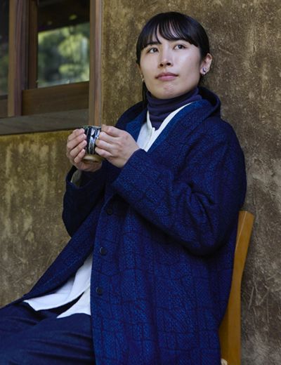 リネン夏の葉プリントワンピース玉心花（ぎょくしんか） | 石見銀山 群