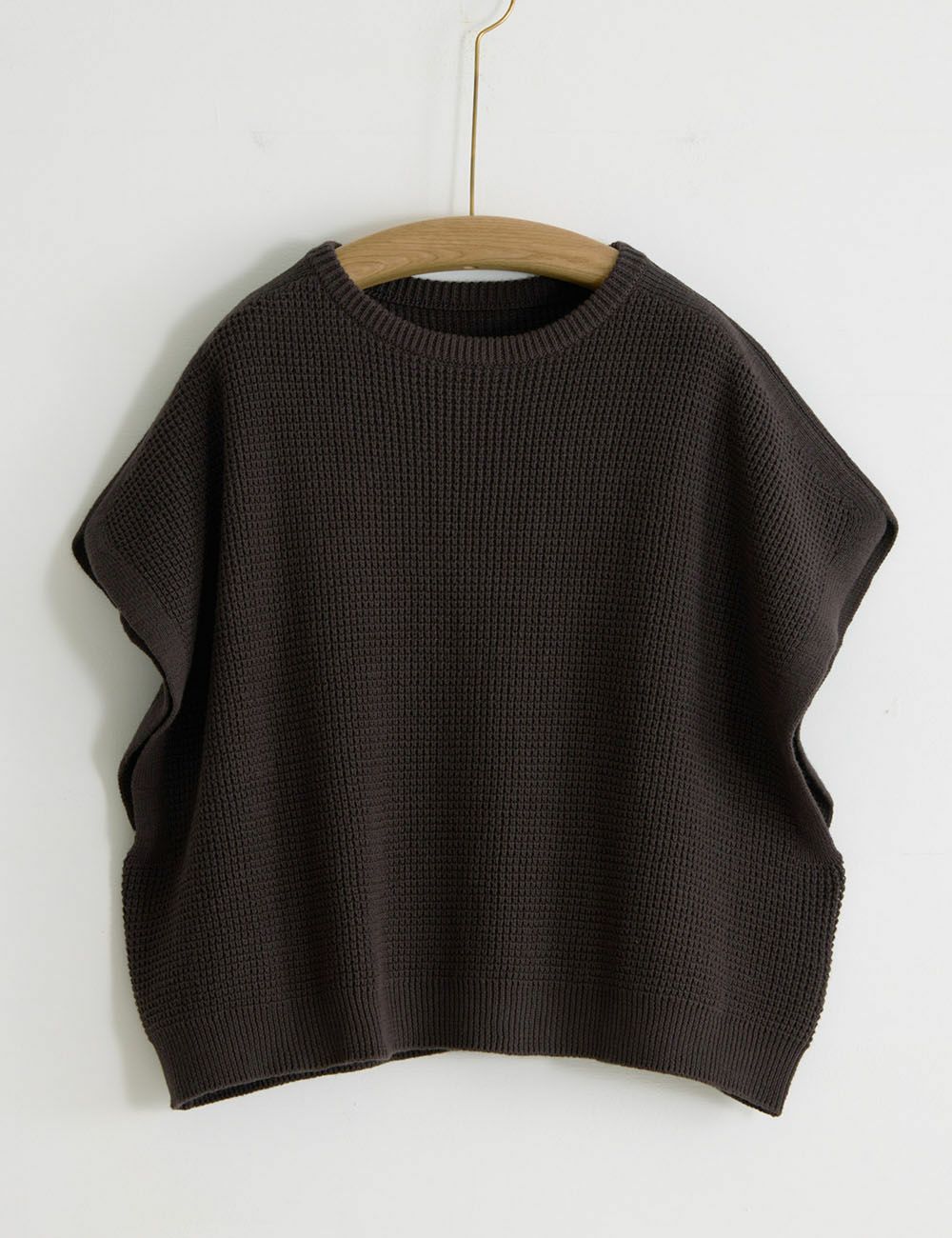 綿起毛ワッフルベスト三宝柑（さんぼうかん）