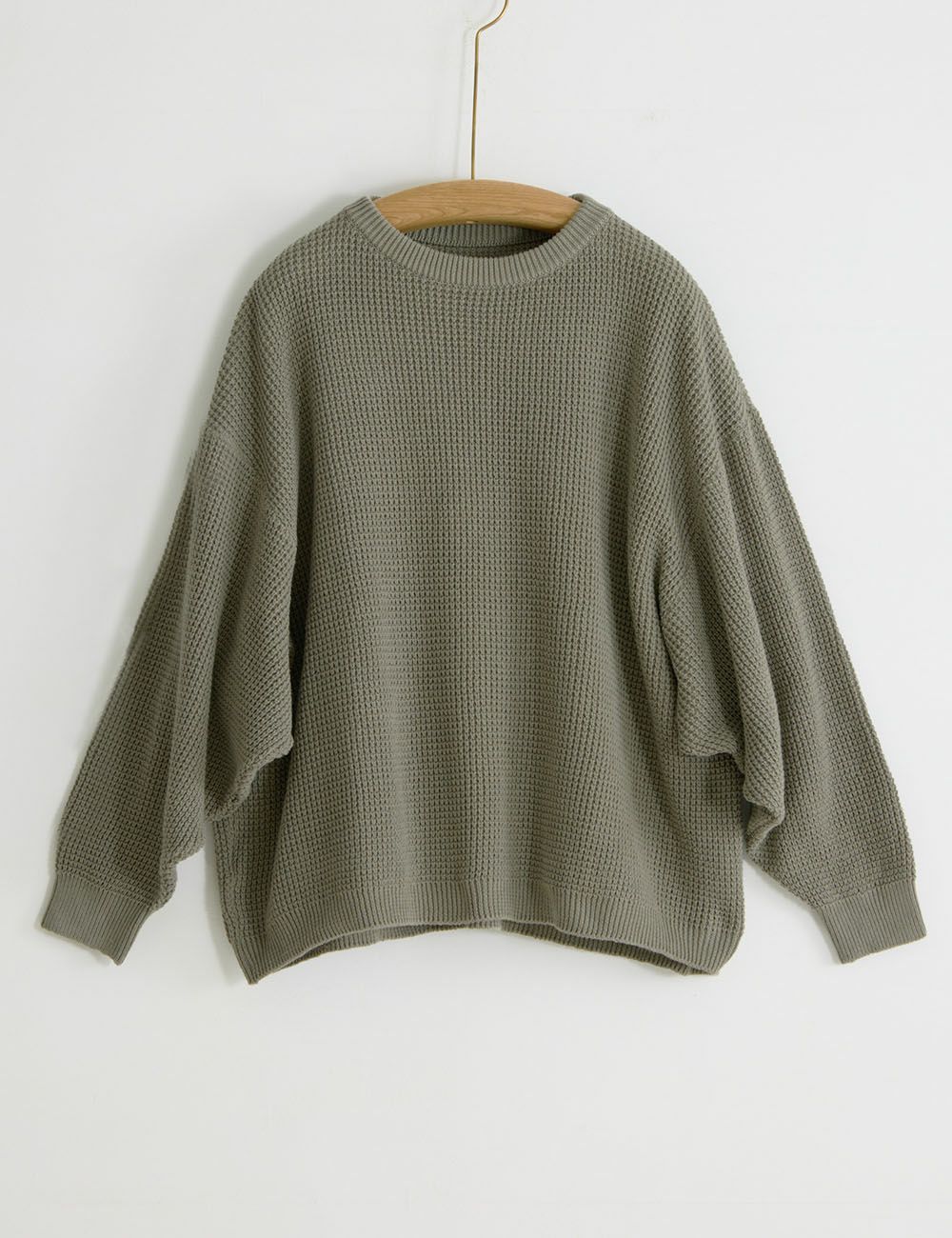 綿起毛ワッフルプルオーバー蟒草（うわばみそう）