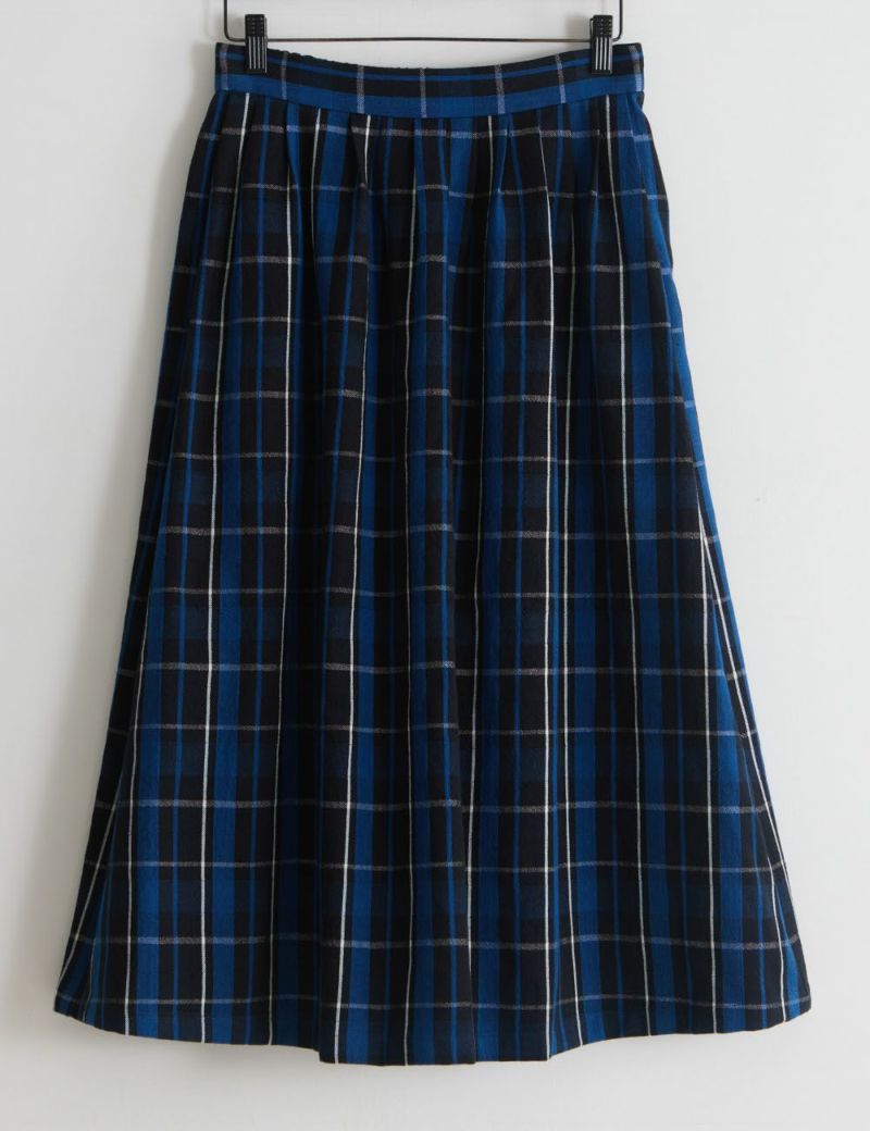 藍染チェックスカート雛百合（ひなゆり） | 石見銀山 群言堂オンライン