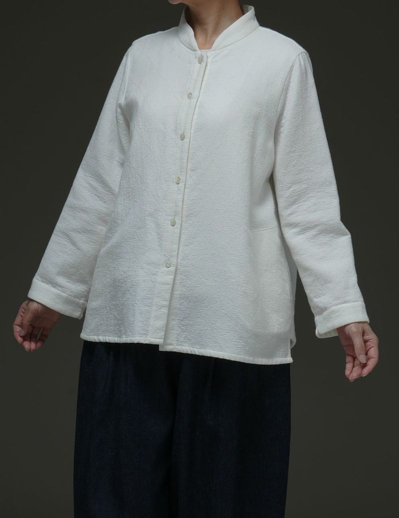 刺子風通織ブラウス勿忘草（わすれなぐさ）