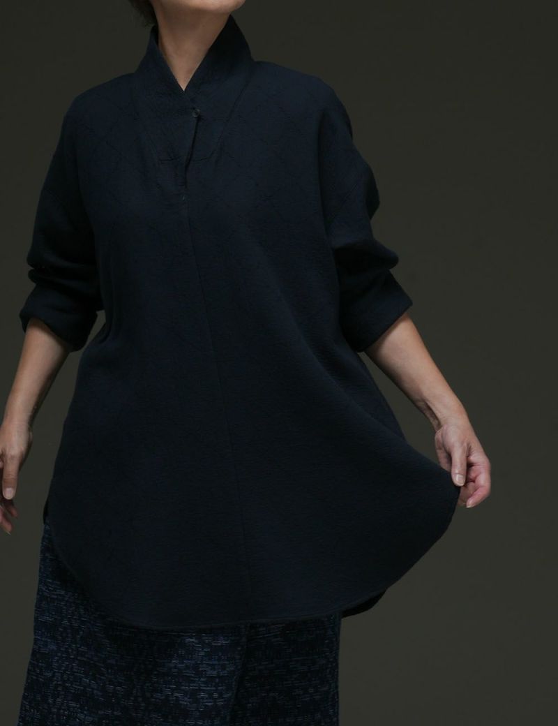 刺子風通織ルオーバー白釣舟（しろつりふね）