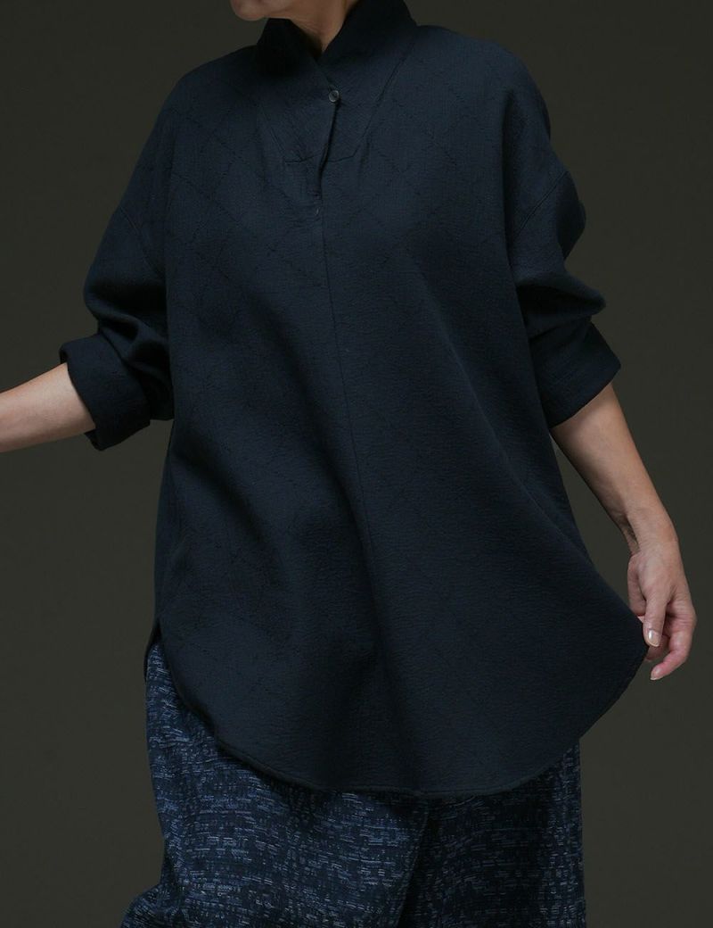 刺子風通織ルオーバー白釣舟（しろつりふね）