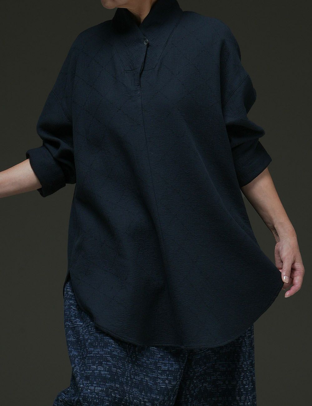 刺子風通織ルオーバー白釣舟（しろつりふね）