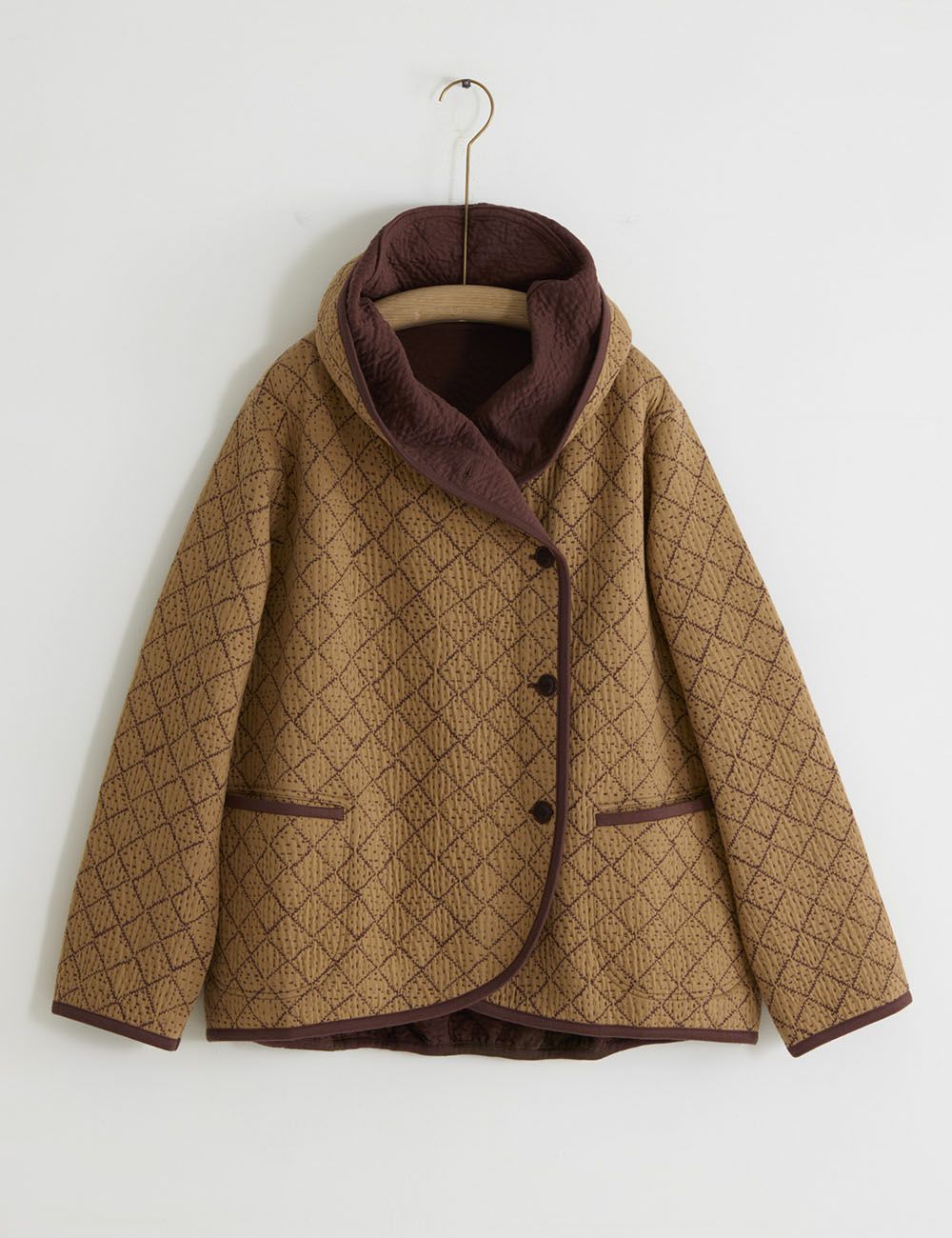 こぎん刺子キルトジャガードジャケット酢漿草（かたばみ）