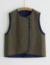 こぎん刺子キルトジャガードベスト小町竹（こまちだけ）